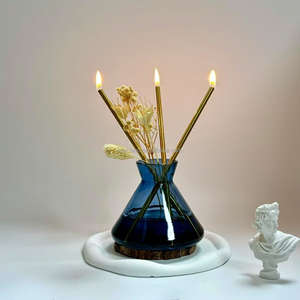 Vela eterna Quema <span class=keywords><strong>de</strong></span> larga duración DIY Varias escenas del mundo del mar Puentes pequeños y casas fluidas - Product Image 6