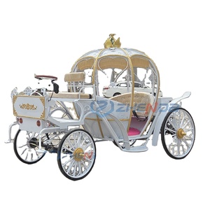 Carruaje de Cenicienta, Nuevo Modelo, Carruaje Eléctrico Clásico con Forma de Calabaza, Carruajes de Caballos para Bodas, Carro Eléctrico, Transporte Especial - Product Image 1