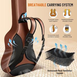 Échantillon Gratuit Vente Directe Usine Sac Acoustique 40/41 Pouces Rembourré 10 mm Imperméable Double Bretelles Style Western - Product Image 2