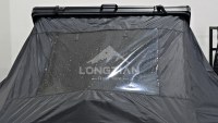 Tente de toit rigide en aluminium triangulaire - RTT 18 cm, hauteur fermée 150 cm, auvent étendu, imperméable et légère