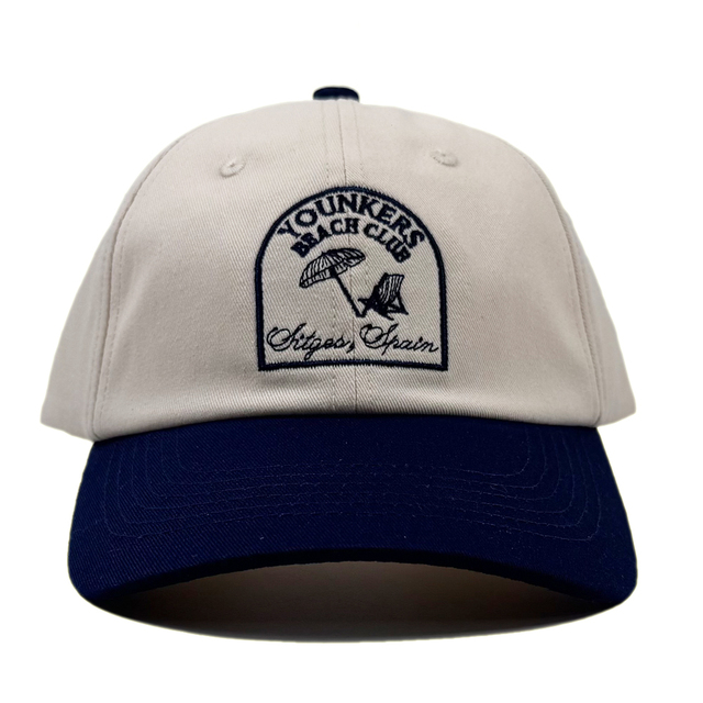 OEM Fashion Adults 6 Panel Casual Unstructured Dad Hat Custom Embroidered Navy Baseball Caps Two Tone Cotton Adjustable Gorras