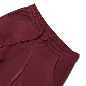 Pantalones Deportivos Anchos de Primera Calidad con Estampado de Letras en Relieve Color Borgoña, Cintura Elástica con Cordón, Pantalones de Punto Estilo Urbano para Hombre - Product Image 5