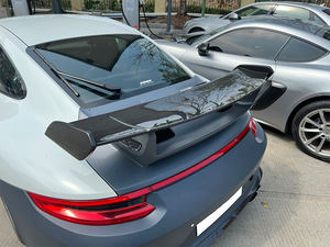 Spoiler Posteriore e Alettone Stile GT3 in Fibra di Carbonio Semi-DRY di Alta Qualità per Porsche 911 991 2012-2019 991.1 991.2 - Product Image 3