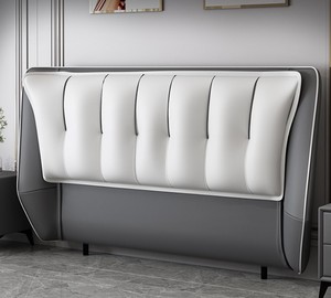 <span class=keywords><strong>Letto</strong></span> in pelle minimalista trapuntato queen size pannello a parete alta trapuntato di lusso a parete in <span class=keywords><strong>oro</strong></span> di lusso testiera king - Product Image 2