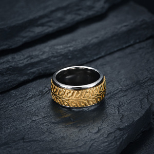 Bijoux transfrontaliers uniques et tendance, bague rotative motif pneu, style hip-hop unique et tendance pour homme, pour motards - Product Image 4