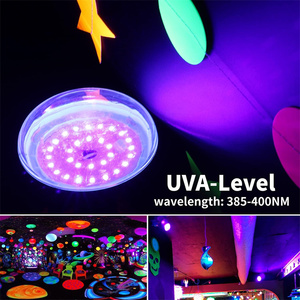 UVA 385-400nm Póster fluorescente Lámpara de luz negra 100W Equivalente a BR30 Bombilla <span class=keywords><strong>LED</strong></span> negra para brillar en la oscuridad - Product Image 5