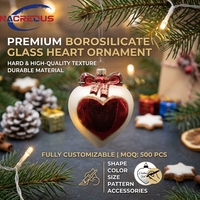Nouveauté Boule de Noël en verre soufflé à la main, Fournisseur de marque privée ODM de Californie, Ornement décoratif, Cadeau de voyage, Vente en gros, Borosilicate