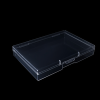 Boîte de rangement en plastique rectangulaire de haute qualité en PP, 1,8 cm de hauteur, translucide, transparente, pour bijoux, recyclable