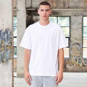 T-shirt à col rond personnalisé pour hommes 100% coton à séchage rapide Fitness tricoté à manches courtes Design imprimé - Product Image 1