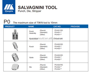 Utensili per Punzonatura Quapin <span class=keywords><strong>Salvagnini</strong></span>, Stampi P0 per Pressa Punzonatrice da 70kN - Product Image 5