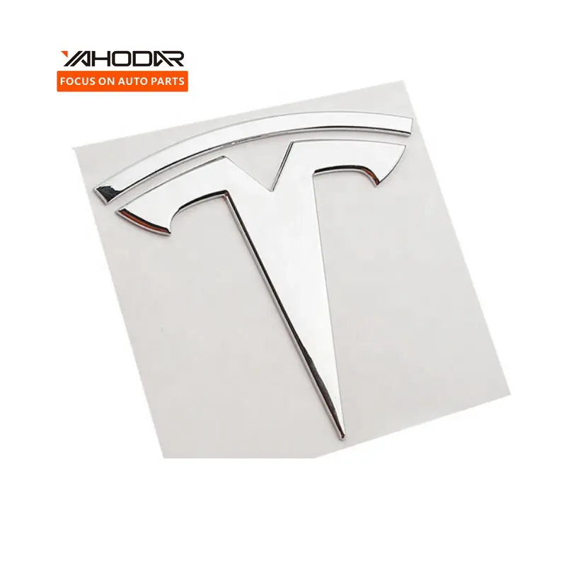 Autozubehör 2024 Tesla Front- und Heckschild Motorhaube Metalllogo für Modell 3 Y Ersatz Metallschild Kofferraum-Schild Aufkleber