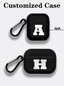 Estuche Personalizado para <span class=keywords><strong>AirPods</strong></span> con Mosquetón, Funda Protectora con Impresión <span class=keywords><strong>de</strong></span> Letras Personalizadas para <span class=keywords><strong>AirPods</strong></span> 1/2/3/Pro/Pro 2, MOQ 1 - Product Image 1