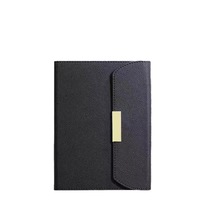 DABENYING Business Laptop A5, carnet à trois volets en PU motif litchi, ensemble coffret cadeau avec logo imprimable, haute fidélité des couleurs