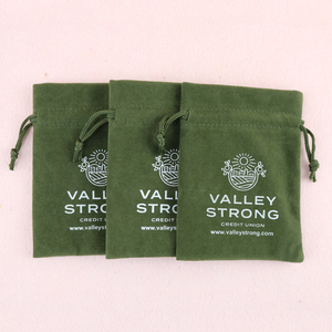 Factory Wholesale Soft Velvet Drawstring Bag Reusable Velour <b>Gift</b> Bag for Luxury Jewelry Packaging with Custom logo - Product Image 3