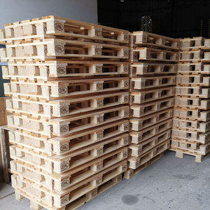 Paletas de Madera de Cuatro Entradas, Tipo Bloque, para Carga Pesada, Apilables para Almacén, Paletas de Madera para Logística - Product Image 2