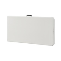 Table pliante longue en plastique blanc de 240 cm (8 pieds) pour événements extérieurs, villas, réceptions, coupe et nettoyage, portable et durable