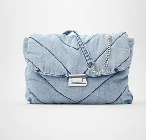 Luxury Designerกางเกงยีนส์กระเป๋าผู้หญิงDenim CHAINกระเป๋าCrossbodyสําหรับกระเป๋าถือสตรีไหล่กระเป๋าMessengerหญิง