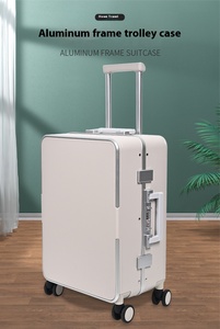 Unisex 20-inch TSA Aluminum Frame Suitcase Multifunctional Spinner <strong>Trolley</strong> with Password Lock for Travel - Product Image 2
