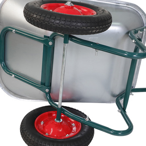<span class=keywords><strong>Brouette</strong></span> de chantier économique à double roue pour ouvriers et projets de bricolage – Pratique et robuste - Product Image 4