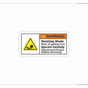 Panneau de signalisation de danger de lame rotative, risque de coupure, étiquette de sécurité, panneau de signalisation de danger pour machines industrielles - Product Image 2