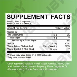 Cápsulas blandas de calcio JBY OEM ODM sin OMG ni gluten, 1200 <span class=keywords><strong>mg</strong></span> con vitamina D3 para adultos - Mejora la densidad ósea - Product Image 2