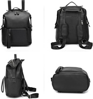 Sac à dos à langer en cuir en gros avec matelas à langer, sangles pour poussette, poches isothermes pour biberons et doublure en nylon imperméable