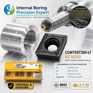 Inserto de Carburo CCMT09T304-LF KC5010 para Mandrinado Interno, Herramienta de Torneado CNC de Precisión, Proveedor Mayorista - Product Image 4