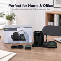 Chauffage personnalisé avec contrôle de température Chauffe-mug intelligent en céramique avec jeu de tasses thermostatiques Chargeur sans fil Coussin chauffant