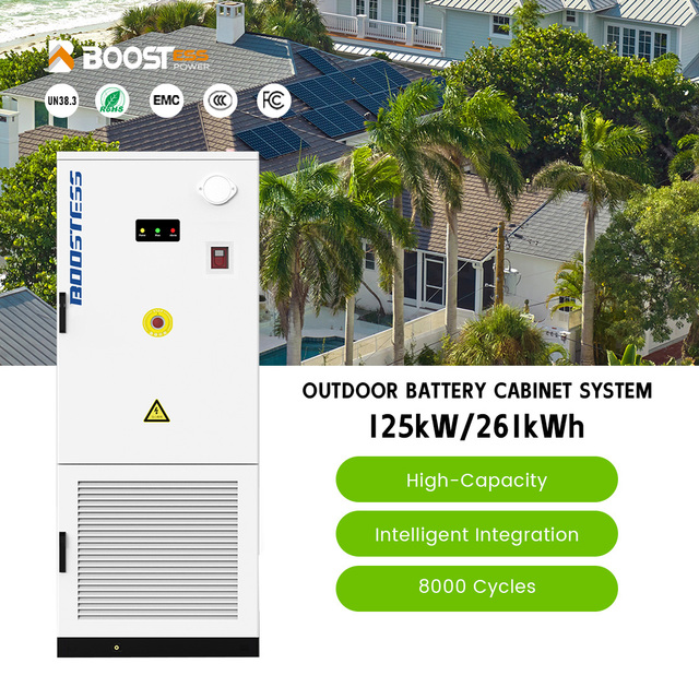 Energy System 125kw 261kwh Lifepo4 Battery Energy Storage Cabinet Bess Liquid Cooled For Renewable Energy Systems