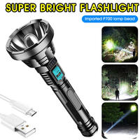 Lampe de poche LED super lumineuse puissante lampe torche linterna Rechargeable longue portée ABS lampe de poche LED lampe torche lumière