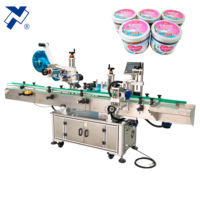 Machine d'étiquetage automatique NY-835 pour bocaux (haut et côtés), machine à étiquettes pour canettes, bouteilles en verre et PET avec intégration de codeur de date