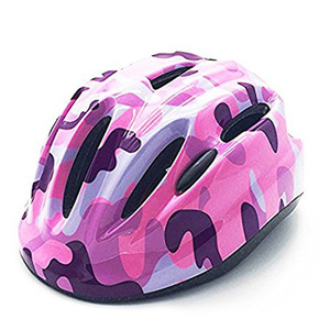 Casco de camuflaje rosa para niños, resistente a impactos, para ciclismo infantil - Product Image 1