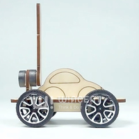 Coche de madera magnético para armar, rompecabezas 3D, kit de experimentos científicos STEM, modelo cortado con láser, juguete educativo para niños