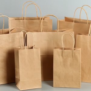 ถุงใส่อาหารกล่องกระดาษคราฟท์เชื่อถือได้เลือกได้เองของขวัญอาหารสีน้ำตาลขาว - Product Image 4