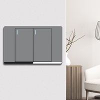 Prises électriques intelligentes de style rétro à pôle unique de haute qualité, 4 voies, 2 gangues, étanches IP55, 4 prises, 2 USB-A, 2 USB-C, 118