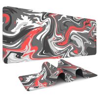 Grand tapis de souris de jeu avec motif de forêt, tapis de bureau avec bords cousus, base en caoutchouc antidérapante pour ordinateur PC Gamer