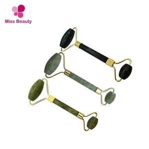 Miss Beauté Nouveautés <span class=keywords><strong>Chine</strong></span> Meilleur 100% Vert naturel Rouleau Pierre Organique <span class=keywords><strong>Jade</strong></span> Masseur Portatif De Rouleau de Massage - Product Image 2
