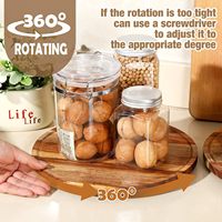 Acacia Wood Lazy Susan Plattenspieler für Schrank rutsch feste Küchen tablett für Theke Tisch Organisation und Lagerung