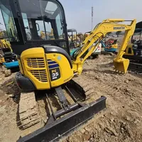 Excavatrice sur chenilles Komatsu PC35mr d'occasion, mini-excavatrice de haute qualité