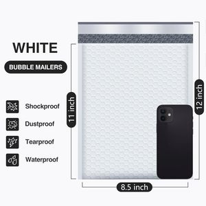 Enveloppes à bulles UCGOU 85x12 pouces blanches, lot de 25, auto-adhésives, imperméables, opaques, rembourrées, enveloppes d'expédition moyennes pour vêtements - Product Image 2