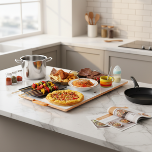 <span class=keywords><strong>Plaque</strong></span> chauffante portable en silicone personnalisable, chauffe-aliments électrique avec commande tactile et classe d'efficacité énergétique - Product Image 1