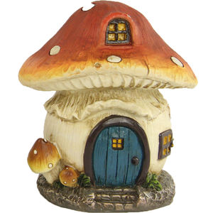 Maison champignon miniature de hauteur moyenne pour jardin, environ. Ornement de jardin de 12,5 cm (9006935091717) - Product Image 1