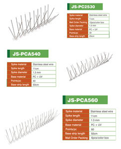 50 सेमी कंप्यूटर बेस 60 स्पाइक्स स्टेनलेस स्टील पक्षी स्पाइक्स - Product Image 4