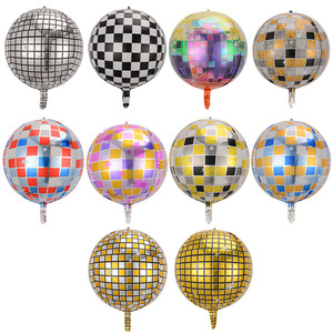 Globo Esférico de Mylar Plateado, Dorado y Colorido de 22 Pulgadas, Globo de Discoteca 4D, Espejo, para Fiestas de <span class=keywords><strong>Cumpleaños</strong></span>, Bodas, Bares y Escenarios - Product Image 2