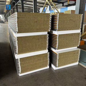 Polyurethane Edge Sealed 50mm Sandwich Boards Warehouse Cold Room Factory Rock Wool Hidden Nail <strong>Insulated</strong> Wall <strong>Panels</strong> - Product Image 3