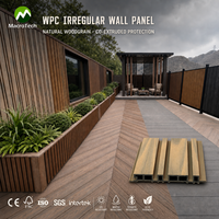Panneau mural extérieur WPC coextrudé, imperméable, ignifuge, résistant aux UV, revêtement extérieur, texture linéaire, façade résidentielle, cour