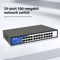 Commutateur réseau Tshield ZX-F1024D 24 ports, conception exclusive, Fast Ethernet 10/100 Mbps, capacité de commutation 4,8 Gbps, Full Duplex et Half Duplex