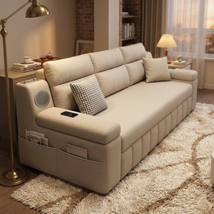 Divano Letto Pieghevole in Tessuto <span class=keywords><strong>Beige</strong></span> - Divano Multifunzionale per <span class=keywords><strong>Arredamento</strong></span> Accogliente di Soggiorno <span class=keywords><strong>e</strong></span> Piccoli Spazi - Product Image 6
