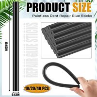 20-Piece Lem Perekat Perbaikan Penyok Tanpa Cat Universal untuk Restorasi Mobil (Hitam) Tanpa Bahan Tambahan