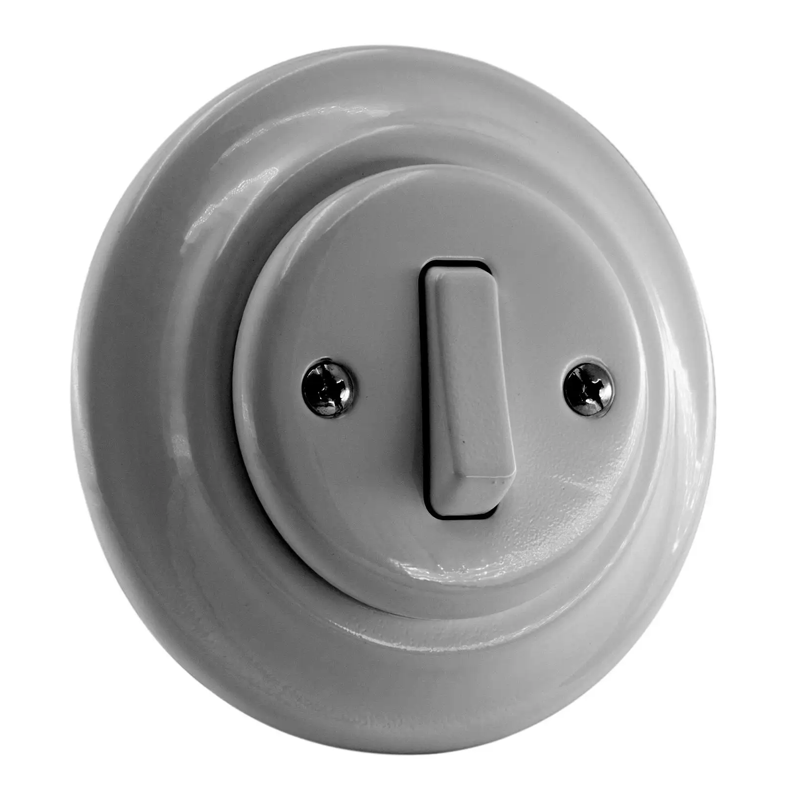 Grey Wandschakelaar Porselein Vintage Flush Gemonteerd Keramische Retro Knop Bell Schakelaar 10a 250V Voor Diverse Elektrische Apparaten